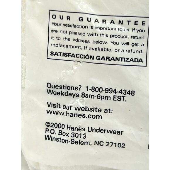 Brand New Vintage 2000 Hanes Briefs Size 42 Underwear 7 Total Pair Sealed Y2K - Picture 8 of 8